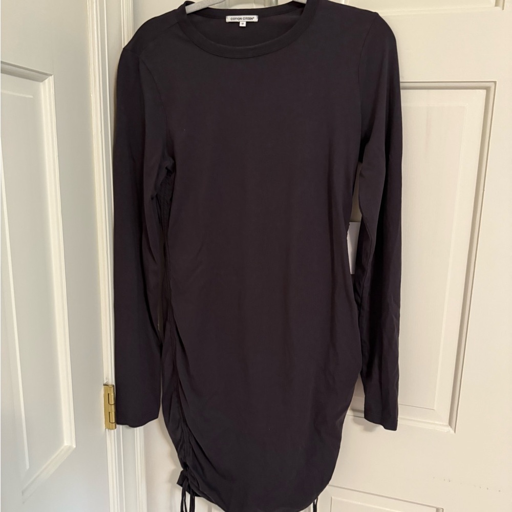 Cotton Citizen Charcoal Long Sleeve Dress